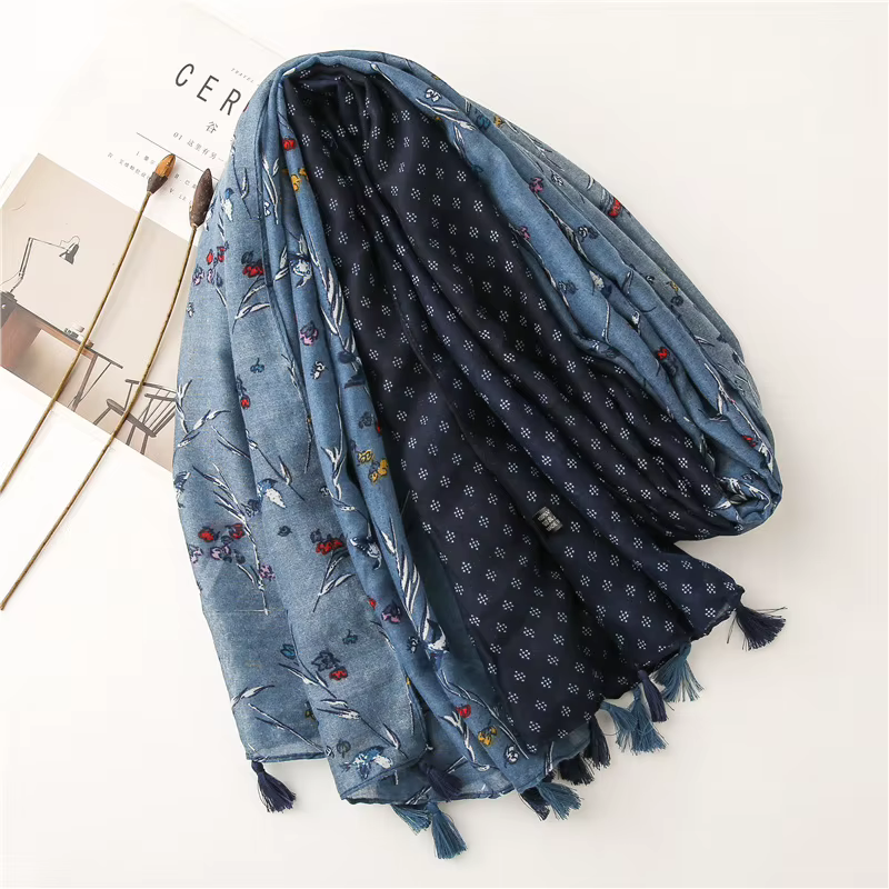 Foulard imprimé fleur pour femme