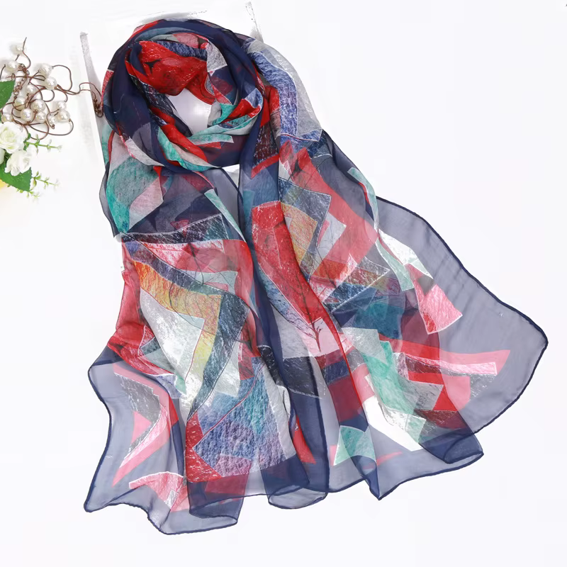 Foulard en mousseline de soie georgette pour femme