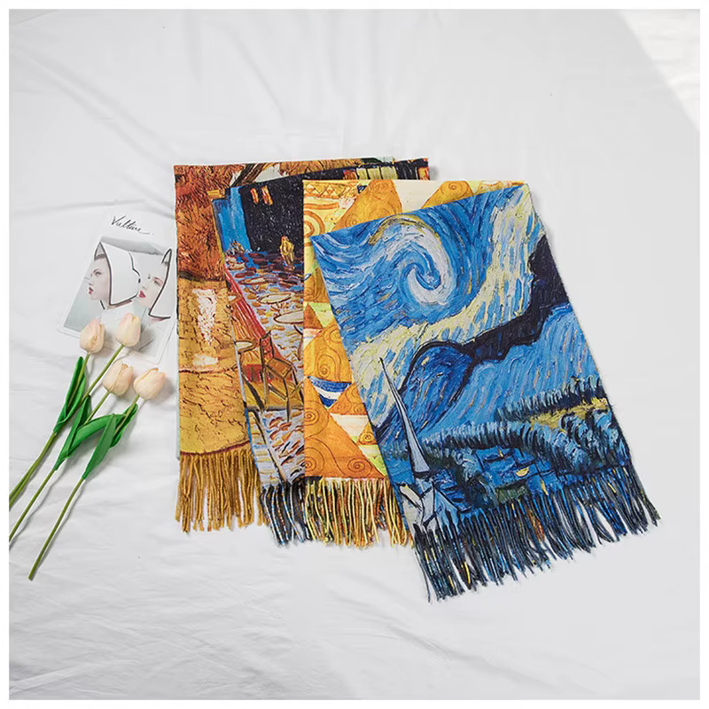 Écharpe en Cachemire de Van Gogh pour Femme