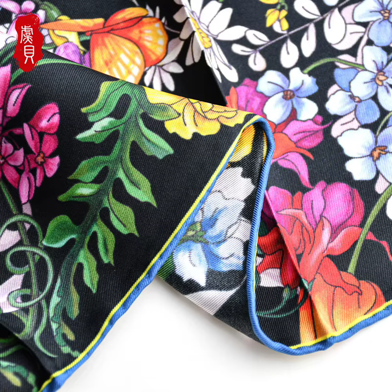 Foulard en sergé de soie véritable pour femmes