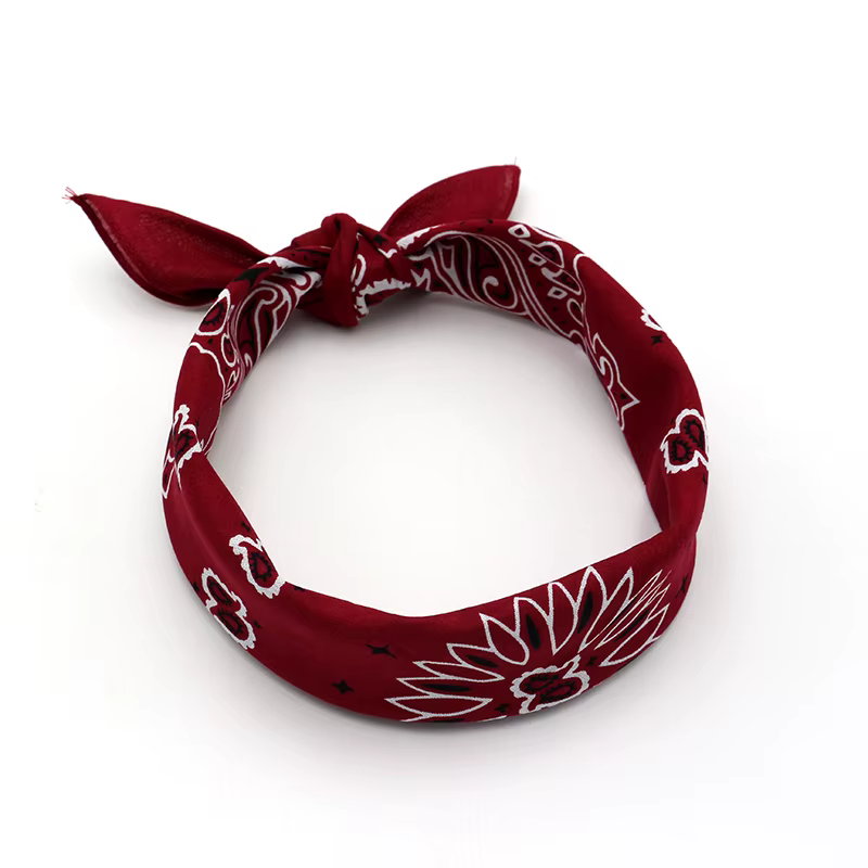 Foulard carré en coton Paisley pour hommes et femmes