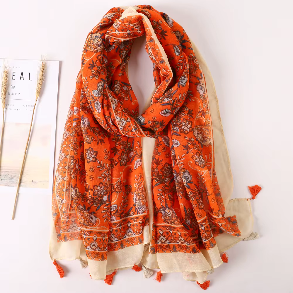 Marque de luxe 2021 coton écharpe femmes grands châles Pashmina musulman Hijab Foulard conception imprimer dame plage étole foulards paréo