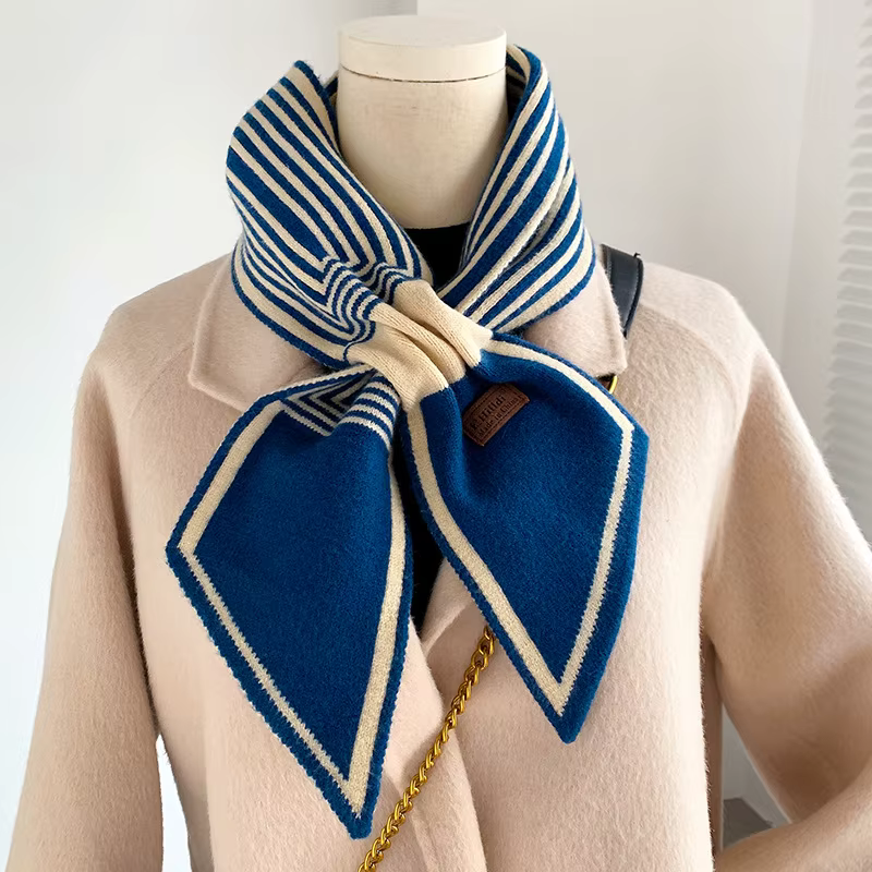 Écharpe de Marque de Luxe à Rayures pour Femme