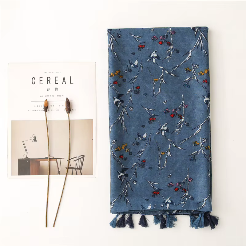 Foulard imprimé fleur pour femme