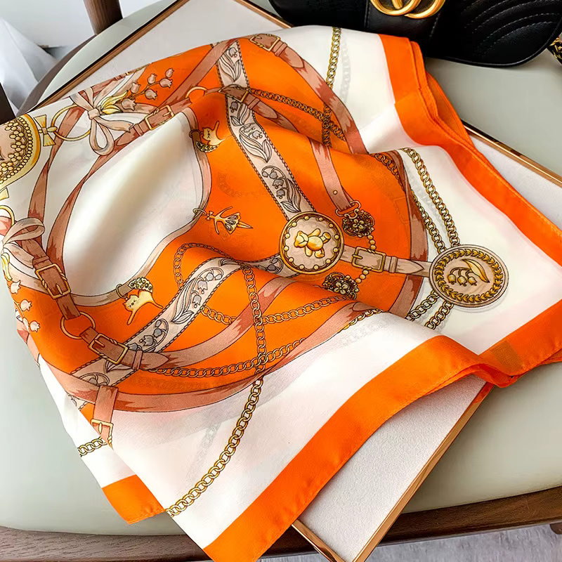 InjSatin-Foulard pour cheveux pour femme