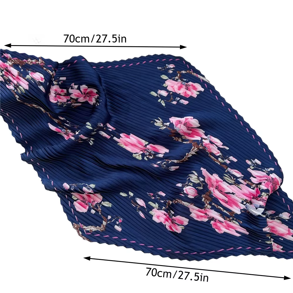 Foulard carré froissé de 70 cm