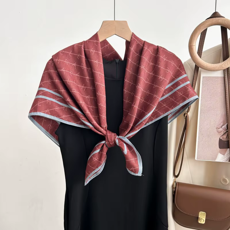 Nouveau foulard de tête imprimé double face tendance
