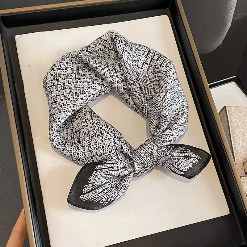 Nouveau Foulard en Soie de Mûrier 100% 12 Momme