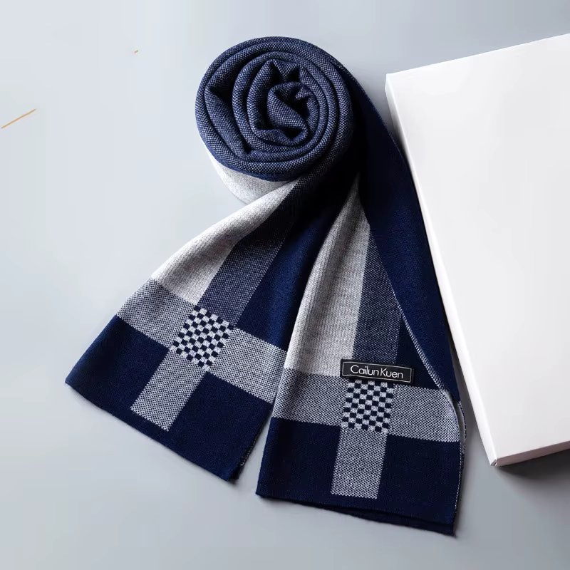 Cachemire hommes écharpe de luxe concepteur léger Plaid