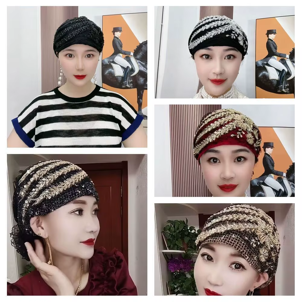 Foulard de tête en dentelle
