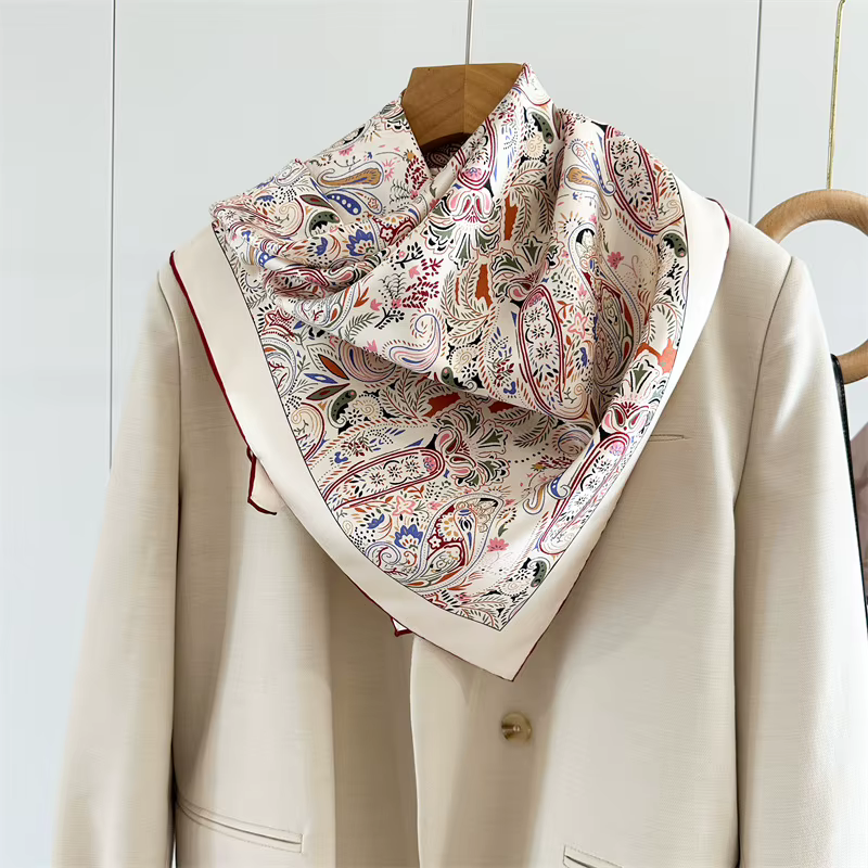 Foulard en soie de 90CM
