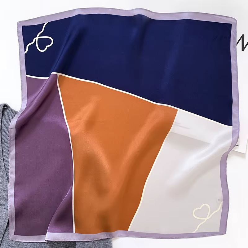Nouvelle écharpe 100% soie Bandana femmes foulards carrés foulard élégant printemps mode luxe haute qualité bandeau Hijab châles