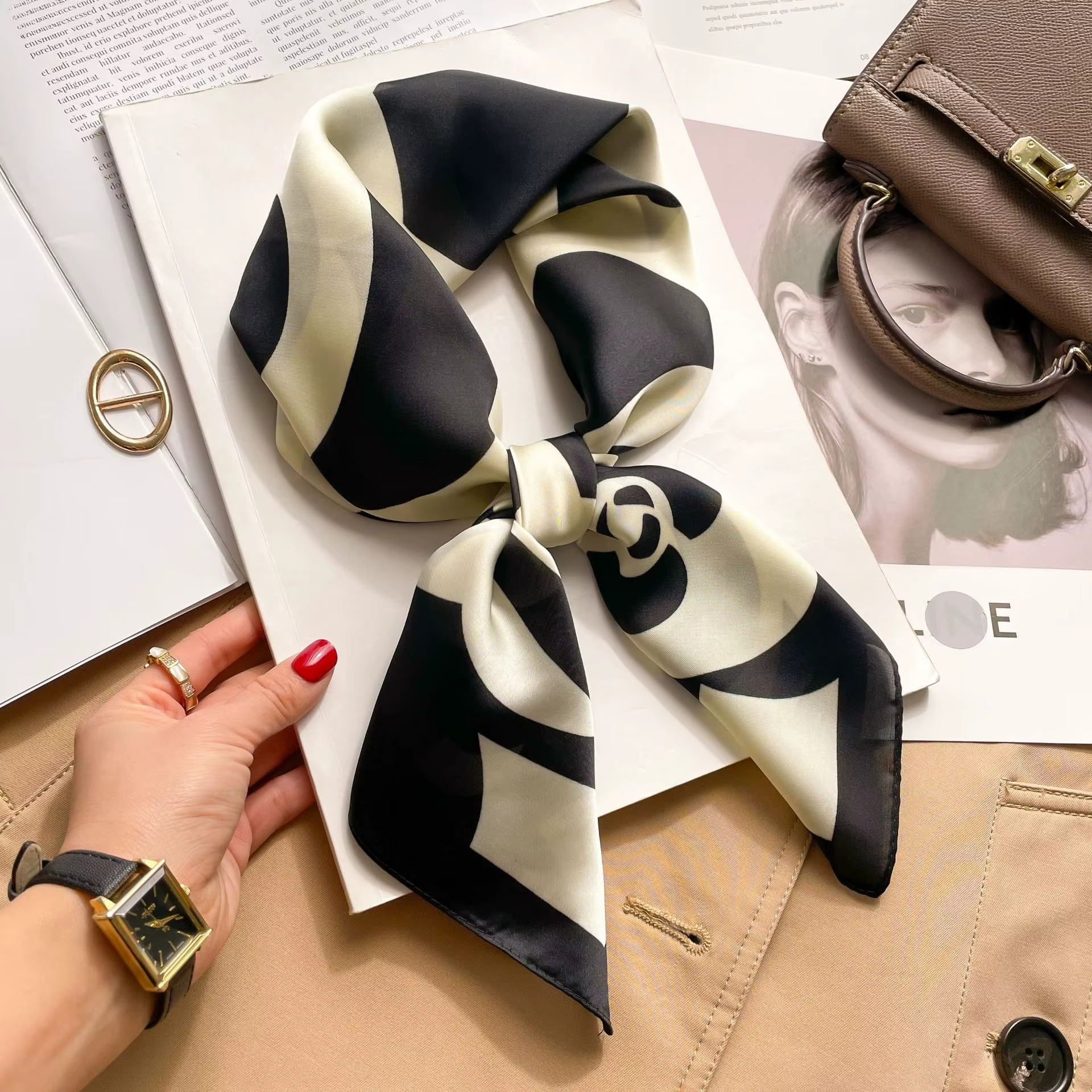 Foulard en soie haut de gamme dame 70*70cm