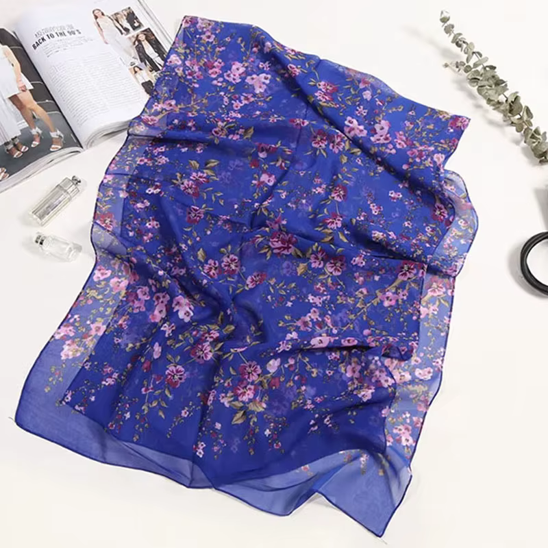 Foulard en mousseline de soie pour femme