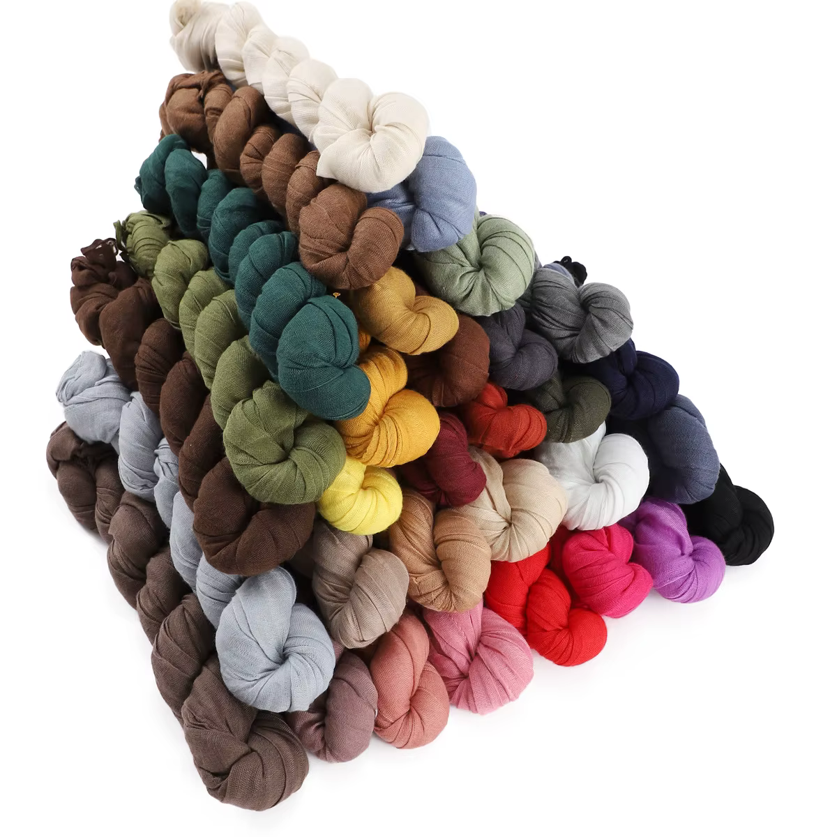 Écharpe froissée pour femmes filles étudiants printemps nouvelle couleur unie coton Voile mince foulards doux tricot châle femme Wrap châles