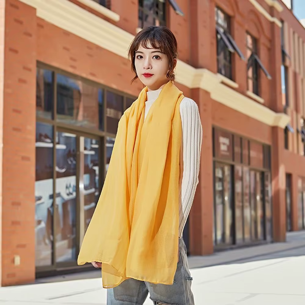 Nouvelles femmes coton lin écharpe châle Hijab musulman Long foulard foulards bandeau couleur unie
