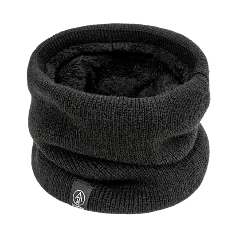 Écharpe Snood en fourrure de laine épaisse pour hommes et femmes
