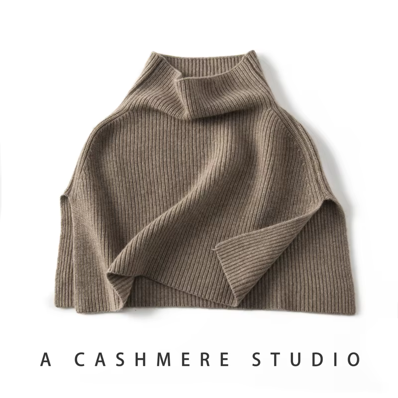 MERRILAMB pull écharpe tricoté cachemire châle hiver foulards faux col manteau bavoir chaud col roulé fente