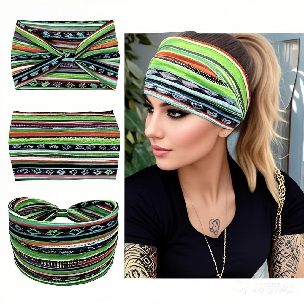 Foulard élastique de Style bohème pour femmes européennes et américaines