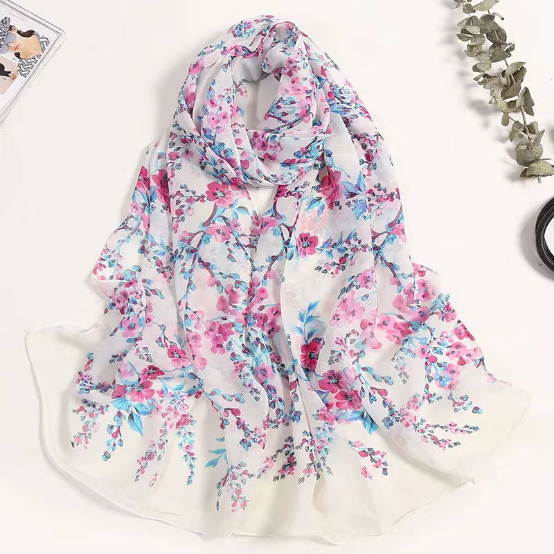 Foulard en mousseline de soie pour femme