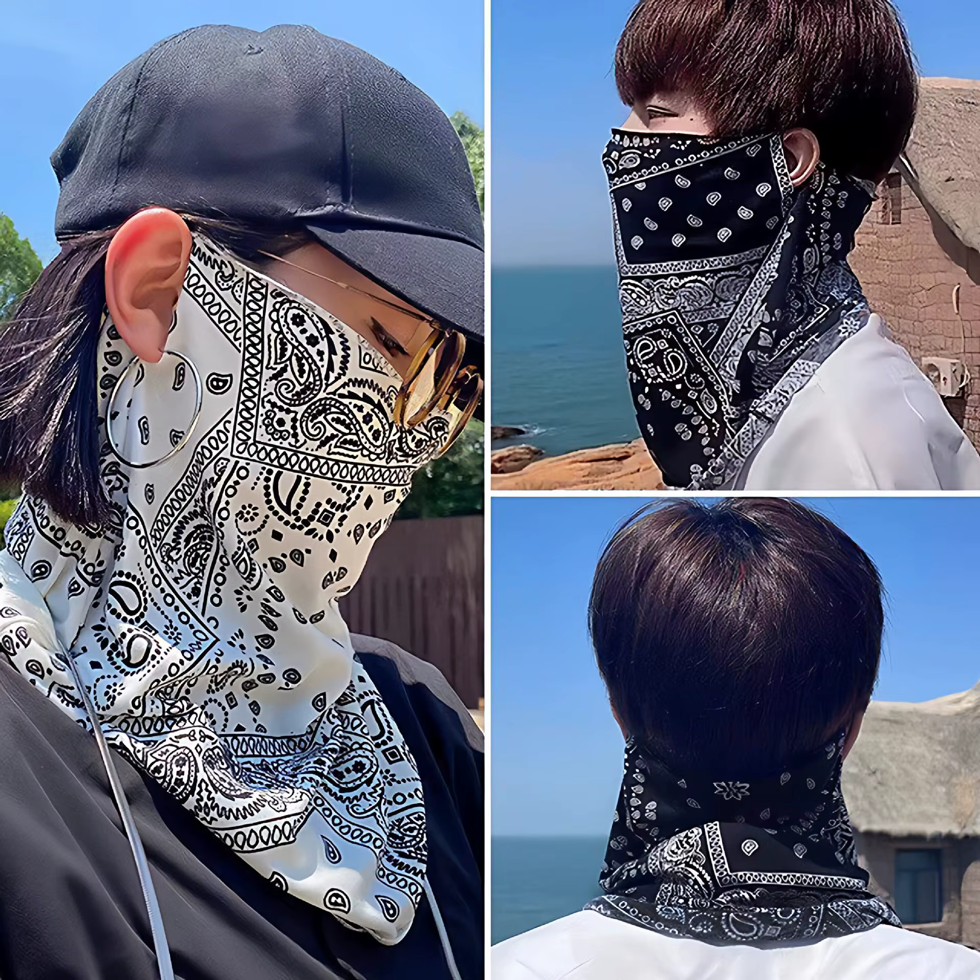 Cache-cou Paisley anti-UV