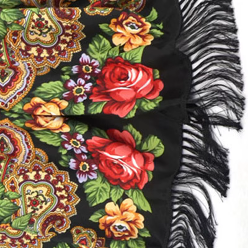 Marque de luxe nouvelle fleur rétro Style ethnique imprimé écharpe femmes longue serviette gland enveloppement automne et hiver chaud châle foulards