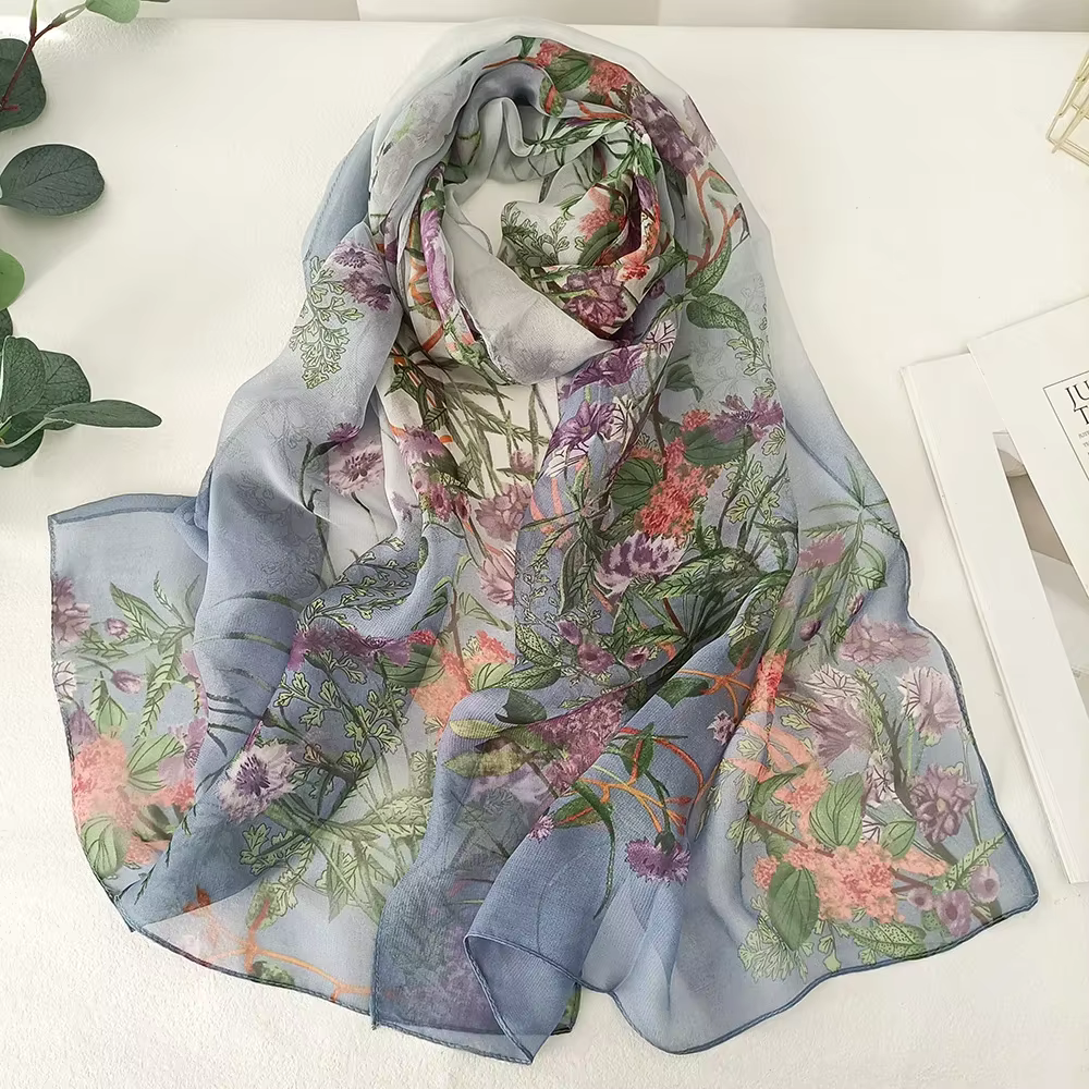 Foulards en mousseline de soie pour femmes