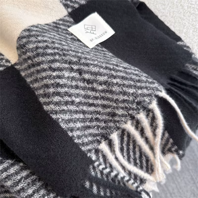 Écharpe en cachemire pour femmes épaissir chaud hiver couverture marque femme luxe qualité châle enveloppement Bufanda