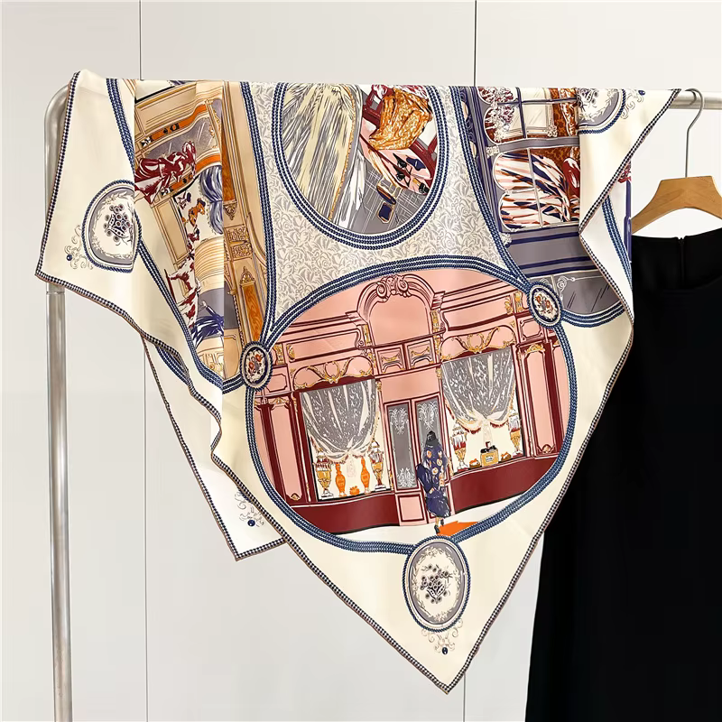 Foulard en soie de mûrier de 110cm