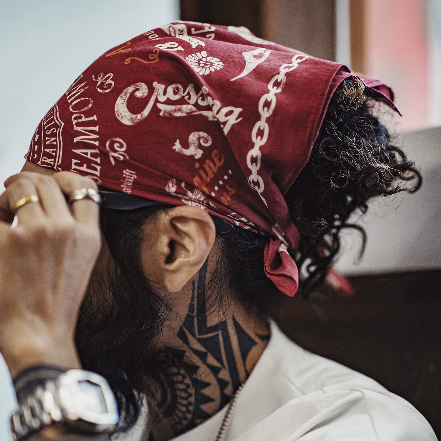 Bandana en coton imprimé Maden pour homme