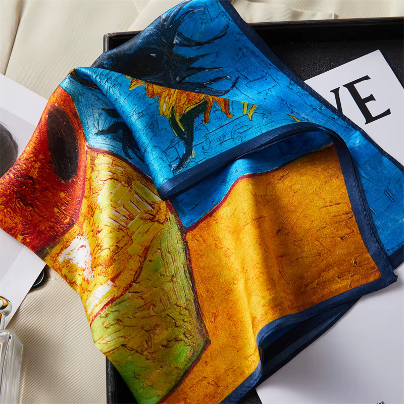 Foulard de cou pour femme 100% soie naturelle