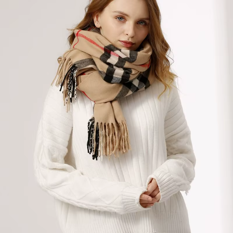 Enveloppement Pashmina en cachemire de luxe – Écharpe d'hiver haut de gamme pour femmes et hommes