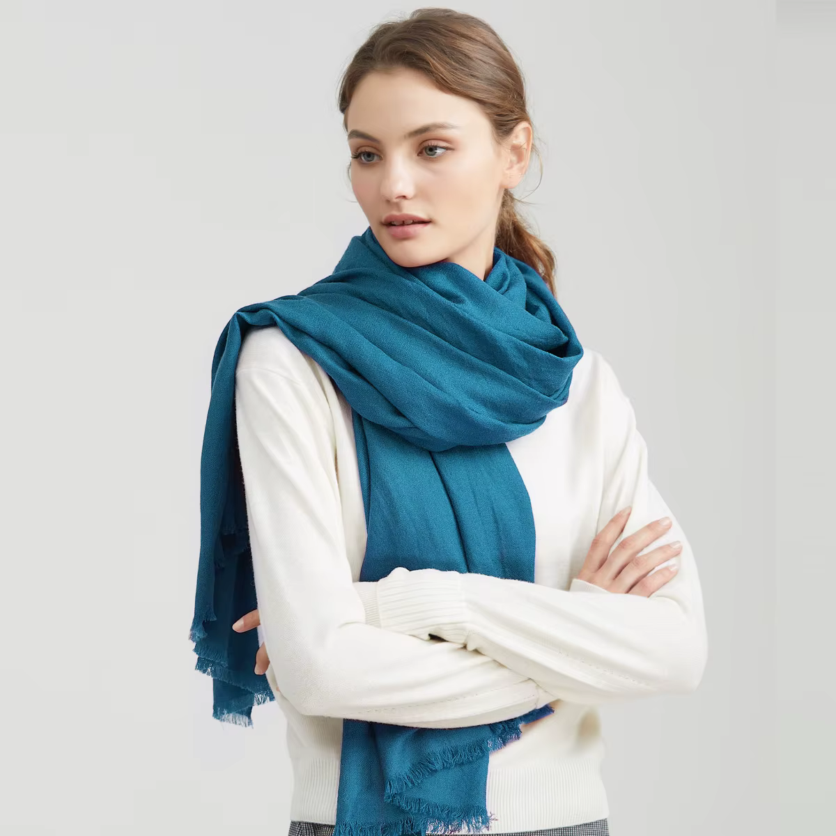 Écharpe d'hiver pour femme, marque de luxe, mode, 2024