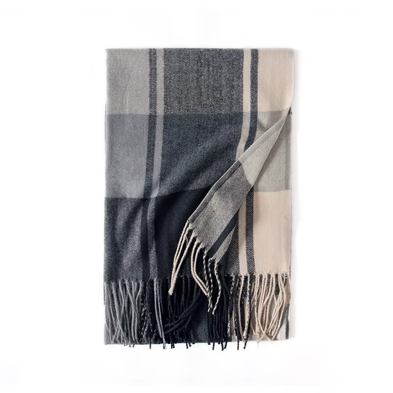 Écharpe de mode homme hiver chaud doux pour la peau longue silencieux avec gland cachemire enveloppes coupe-vent au jour froid unisexe Pashmina