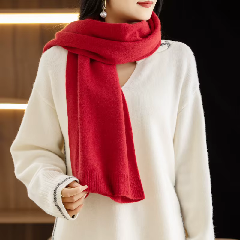Châle en tricot de laine mérinos pour femmes, cardigan de printemps, écharpe de document solide, châle de style coréen, élégant et doux, nouveau et à la mode, 100%