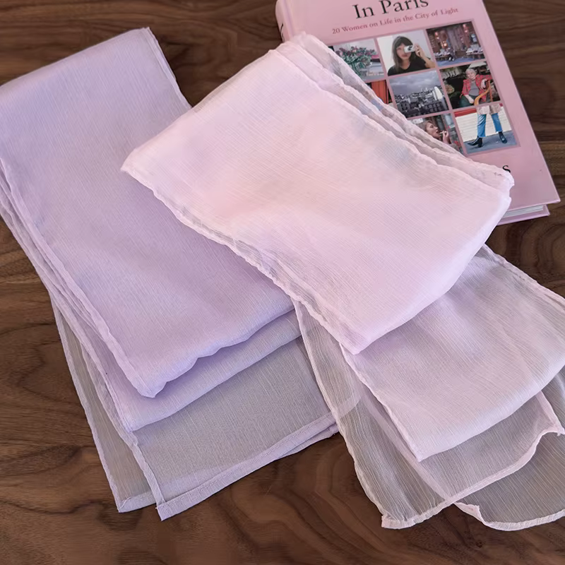 Cravate écharpe de couleur Pure douce et confortable pour le printemps et l'été