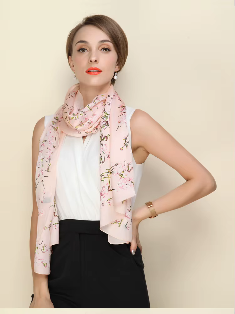 Foulard en soie de mûrier pour femmes