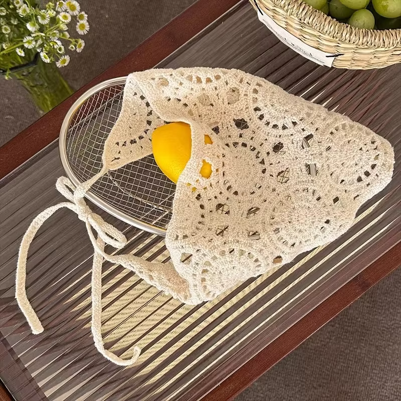 Foulard Triangle Femme en Crochet Creux