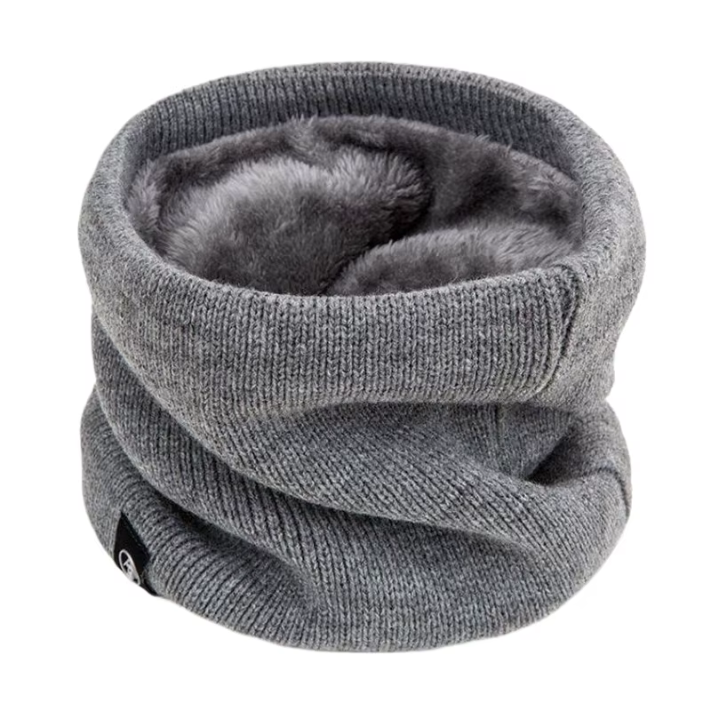 Écharpe Snood en fourrure de laine épaisse pour hommes et femmes