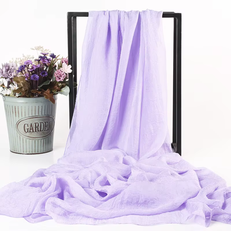 SOKUXILE 2018 soie blanche mince été châle wrap tippet doux pour fille étoles écharpe pour les femmes