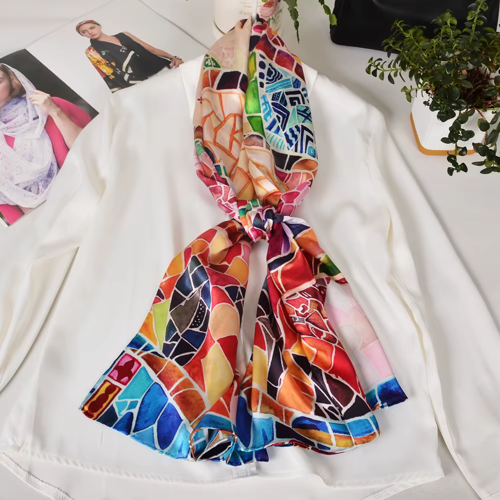 BYSIFA | Rose 100% foulard en soie de mûrier