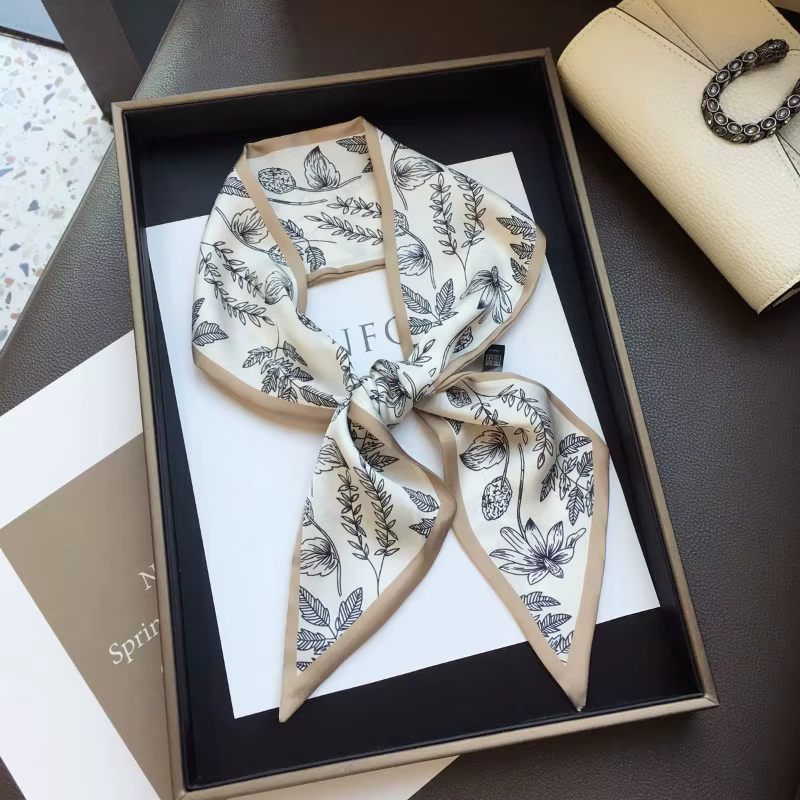 Foulard en ruban imprimé pour cheveux pour femmes