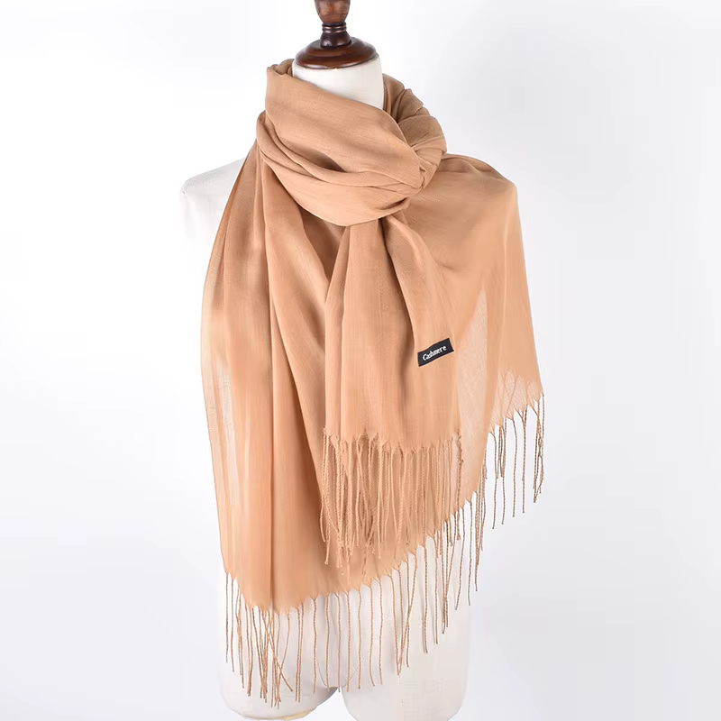 Mode cachemire Hijab écharpe pour femmes hiver solide châles et enveloppes automne Pashmina écharpes femme foulards pour dames 2022