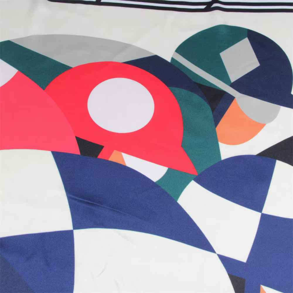 Foulard en soie femmes Sporter imprimer foulards carrés tête Echarpes