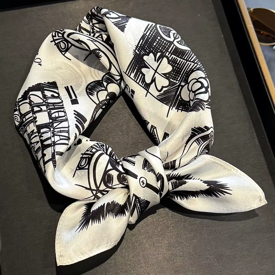 100% foulard en soie de mûrier femmes marque de luxe châles carrés