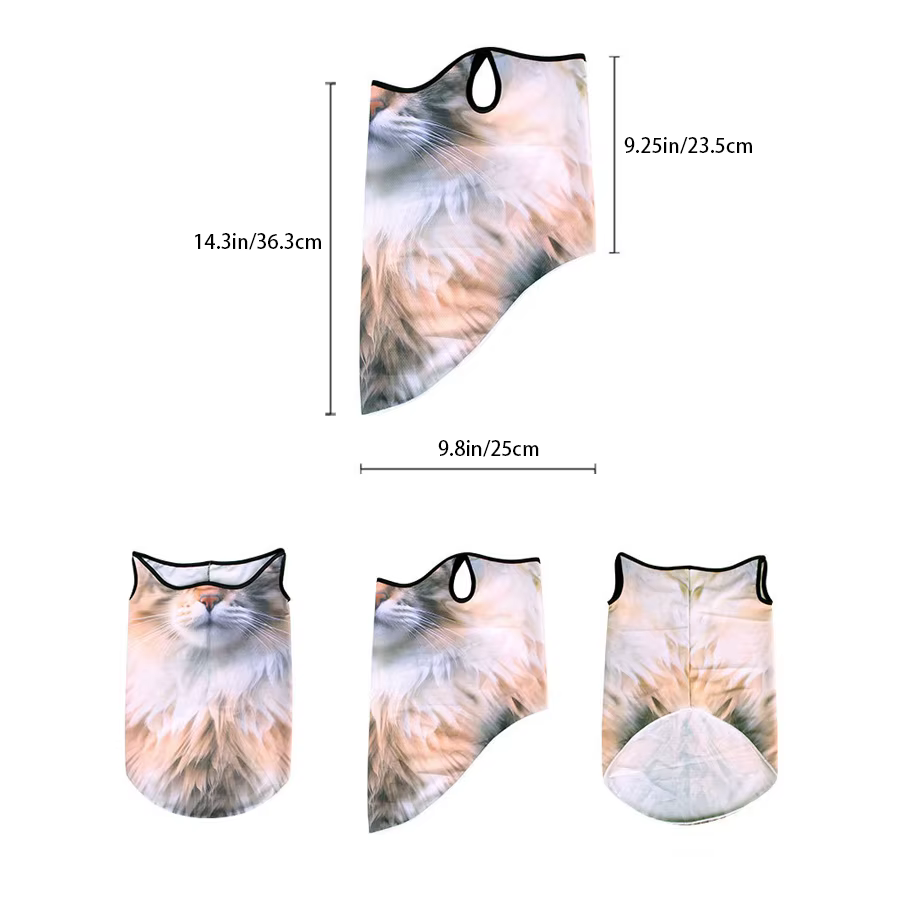 Lce soie respirant Bandana cyclisme course écharpe équitation randonnée sport 3D Animal masque couverture Cool