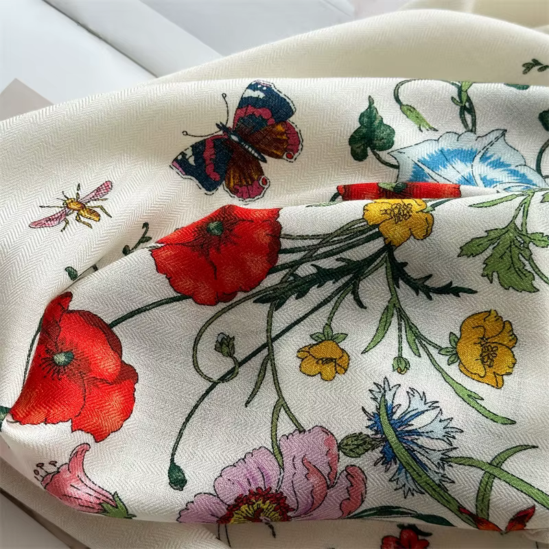 Foulard en mélange de laine de soie pour femmes