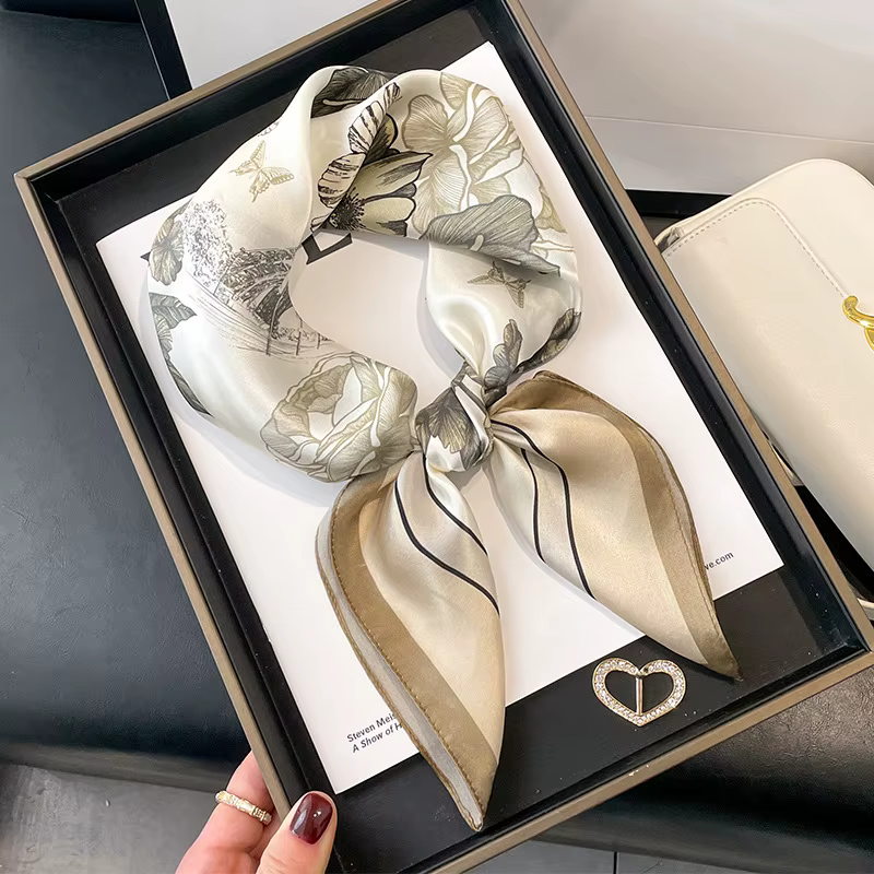 Foulard de luxe en soie 100% naturelle pour femmes