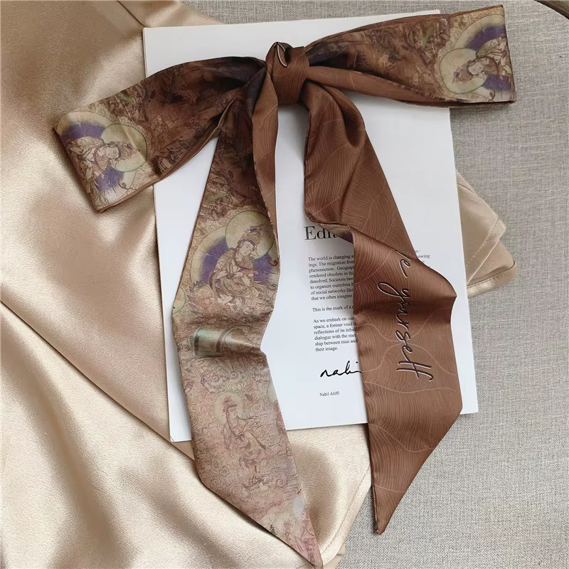 Foulard Nœud Papillon Rétro Style Chinois pour Femme
