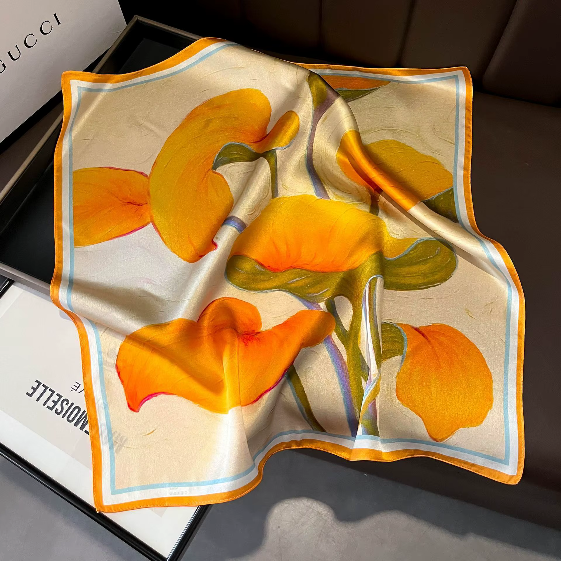 Foulard en soie véritable de mûrier pour femmes
